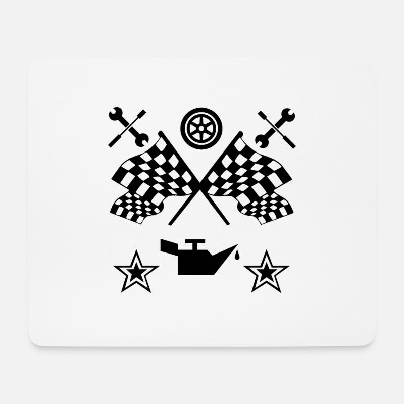 Auto - Mousepad (Querformat) - Weiß