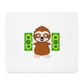 FAULTIER - GELD - TIER - TIERISCH - Mousepad (Querformat) - Weiß - Vorne