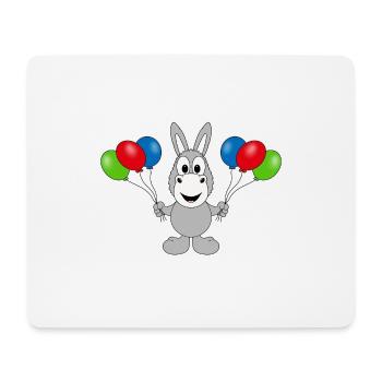 ESEL - LUFTBALLONS - TIER - KIND - BABY - Mousepad (Querformat) - Weiß - Vorne