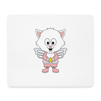 KATZE - KATER - ENGEL - HIMMEL - STERN - TIER - Mousepad (Querformat) - Weiß - Vorne