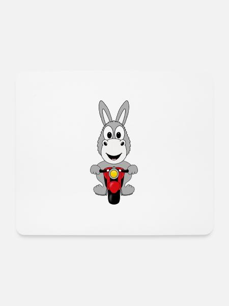ESEL - MOTORRAD - BIKER - MOTORSPORT - TIER - Mousepad (Querformat) - Weiß