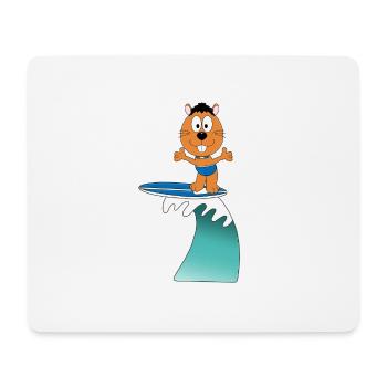 BIBER - OTTER - MARDER - SURFER - WELLENREITER - Mousepad (Querformat) - Weiß - Vorne