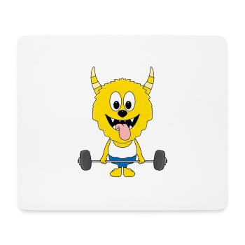 MONSTER - FITNESS - SPORT - BODYBUILDING - FIT - Mousepad (Querformat) - Weiß - Vorne
