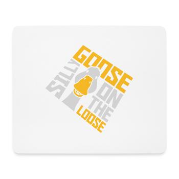 goose on the loose - Mousepad (Querformat) - Weiß - Vorne