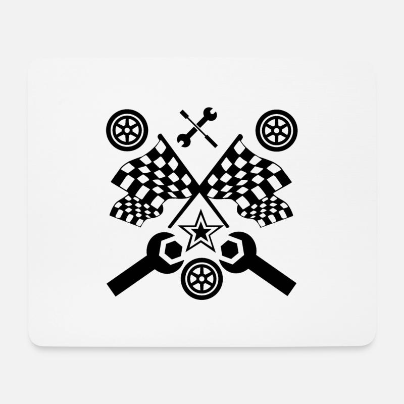 Auto - Mousepad (Querformat) - Weiß