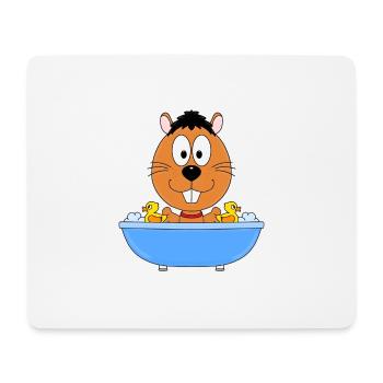 OTTER - BIBER - MARDER - BADEWANNE - TIER - Mousepad (Querformat) - Weiß - Vorne