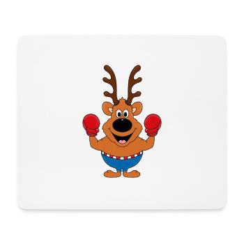 REH - BOXER - TIER - BOXEN - KAMPFSPORT - SPORT - Mousepad (Querformat) - Weiß - Vorne