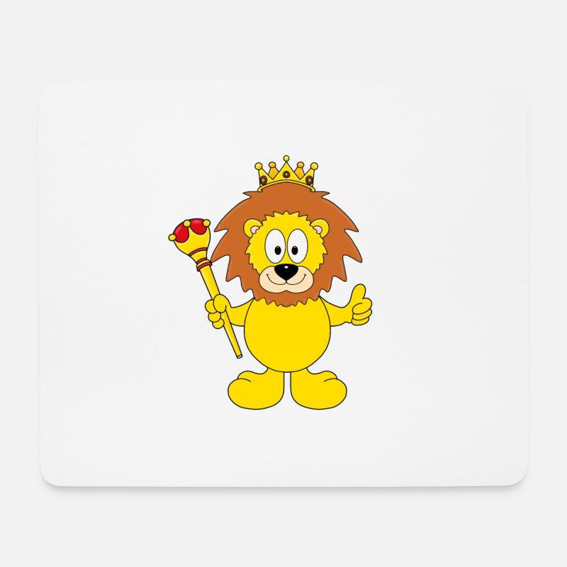 KÖNIG - LÖWE - TIER - TIERISCH - GUT - Mousepad (Querformat) - Weiß