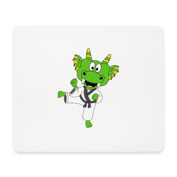DRACHE - KARATE - JUDO - KAMPFSPORT - SPORT - FIT - Mousepad (Querformat) - Weiß - Vorne