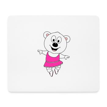 EISBÄR - TANZEN - BALLETT - BALLERINA - TIERISCH - Mousepad (Querformat) - Weiß - Vorne