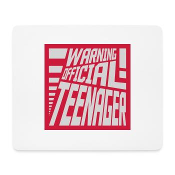 warning official teenage quote - Mouse Pad (horizontal) - white - Front