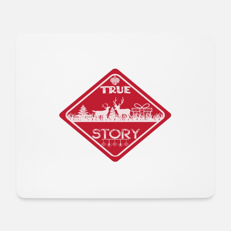 True Story - Mousepad (Querformat) - Weiß
