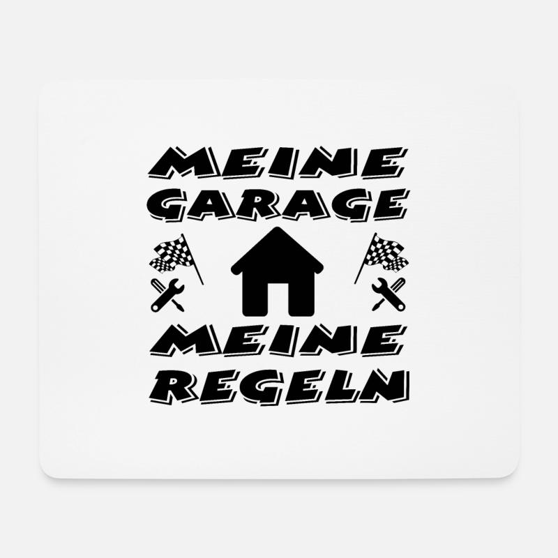 Garage - Mousepad (Querformat) - Weiß