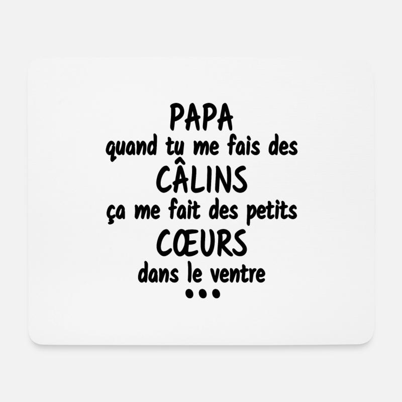expressions bébé / papa me fais des câlins - Tapis de souris (format paysage) - blanc