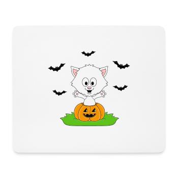 HALLOWEEN - KATZE - KÜRBIS - FLEDERMÄUSE - BABY - Mousepad (Querformat) - Weiß - Vorne