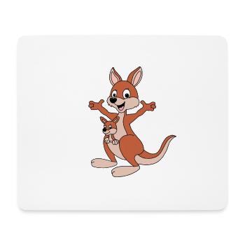 KÄNGURU - MAMA - KIND - BABY - TIERISCH - Mousepad (Querformat) - Weiß - Vorne