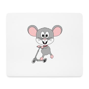 ROLLER - MAUS - KIND - BABY - TIER - TIERISCH - Mousepad (Querformat) - Weiß - Vorne