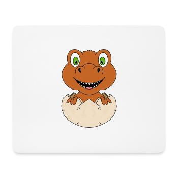 DINO - DINOSAURIER - EI - GEBURT - BABY - KIND - Mousepad (Querformat) - Weiß - Vorne