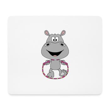 SEILSPRINGEN - SPRINGSEIL - NILPFERD - BABY - Mousepad (Querformat) - Weiß - Vorne