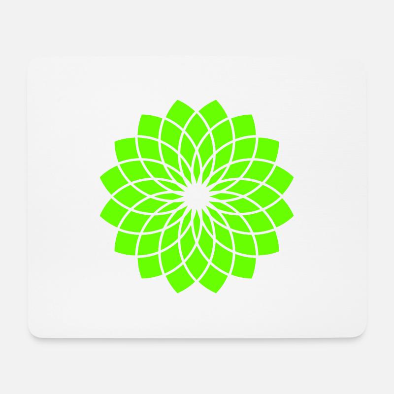 Green Lotus - Mouse Pad (horizontal) - white