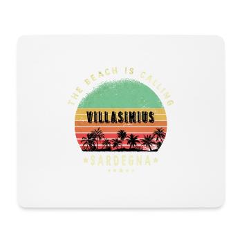 Villasimius Sardinien Italien Strand Design - Mousepad (Querformat) - Weiß - Vorne