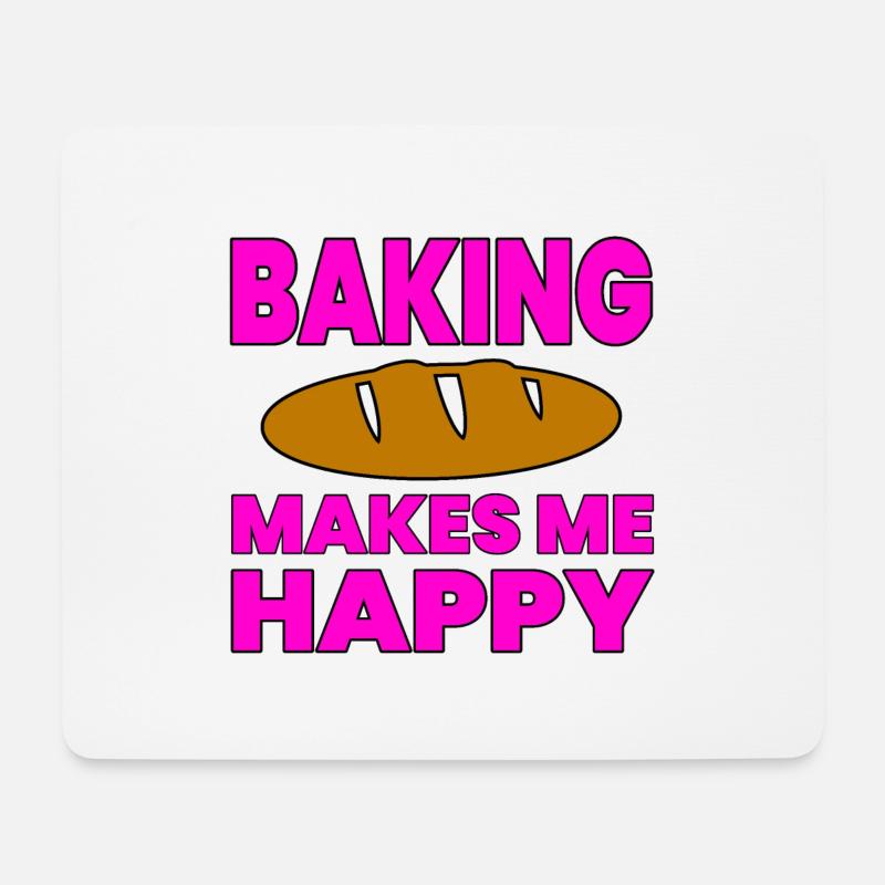 Backen - Mousepad (Querformat) - Weiß