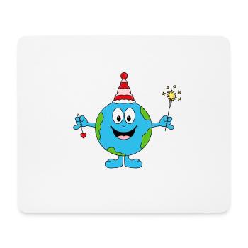 ERDE - WUNDERKERZEN - NEUJAHR - SILVESTER - BABY - Mousepad (Querformat) - Weiß - Vorne