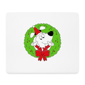 HUND - WEIHNACHTEN - TIER - KIND - BABY - Mousepad (Querformat) - Weiß - Vorne