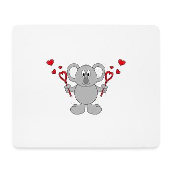 KOALA - LIEBE - LOVE - TIER - KIND - BABY - Mousepad (Querformat) - Weiß - Vorne