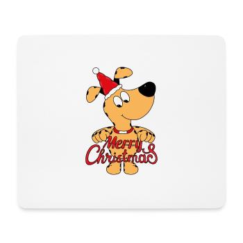 HUND - WEIHNACHTEN - MERRY CHRISTMAS - KIND - BABY - Mousepad (Querformat) - Weiß - Vorne