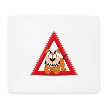 ACHTUNG! WACHHUND - HUND - TIER - KIND - BABY - Mousepad (Querformat) - Weiß - Vorne