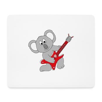 GITARRE - MUSIK - KOALA - TIER - KIND - BABY - Mousepad (Querformat) - Weiß - Vorne
