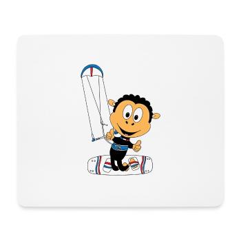 SCHAF - KITE - KITER - KITESURFER - KIND - BABY - Mousepad (Querformat) - Weiß - Vorne