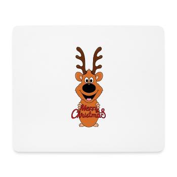 RENTIER - REH - WEIHNACHTEN - TIER - KIND - BABY - Mousepad (Querformat) - Weiß - Vorne