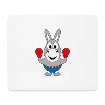 ESEL - BOXER - BOXEN - SPORT - TIER - KIND - BABY - Mousepad (Querformat) - Weiß - Vorne
