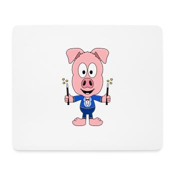 SCHWEIN - ZAUBERER - ZAUBERN - TIER - KIND - BABY - Mousepad (Querformat) - Weiß - Vorne