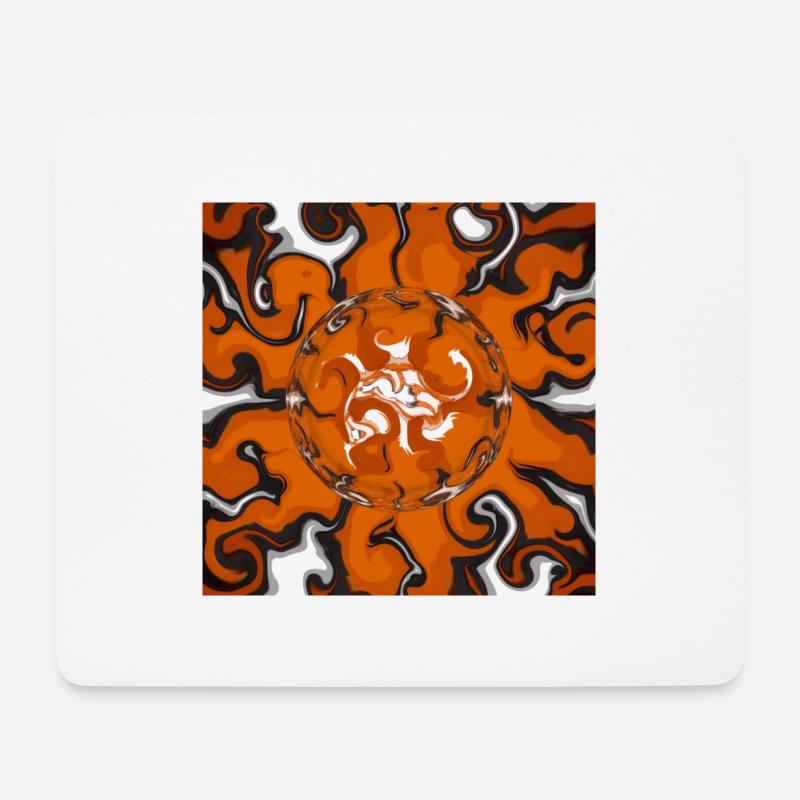 Orange Chaos - Mousepad (Querformat) - Weiß