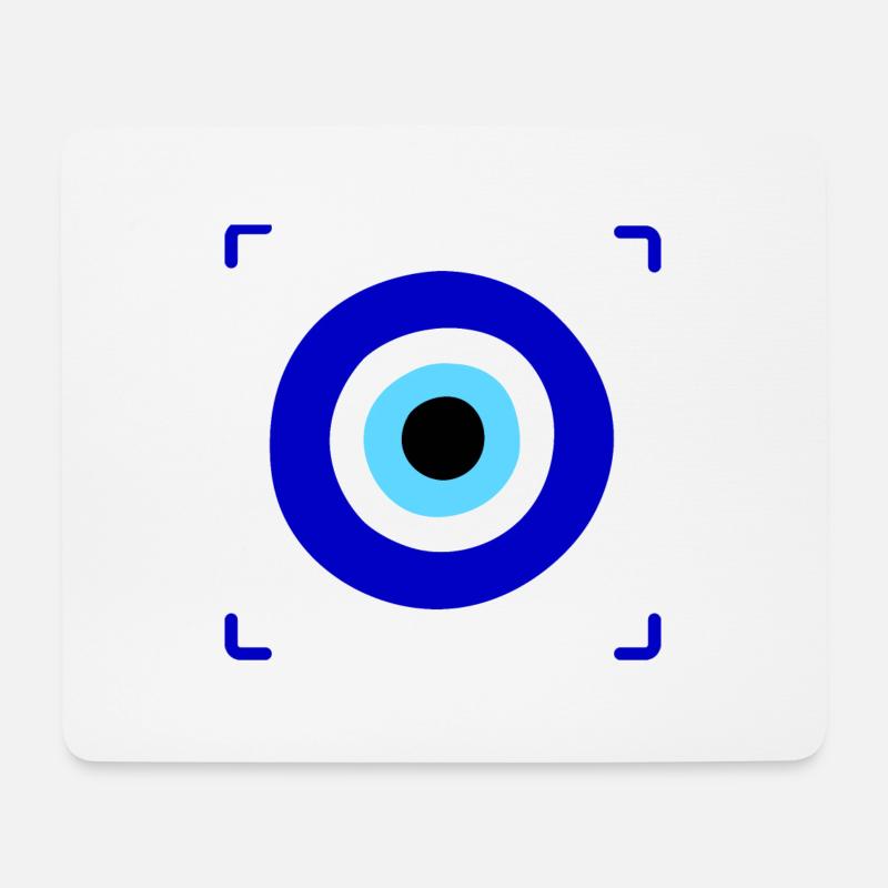 Marokkanisches blaues Auge - Mousepad (Querformat) - Weiß