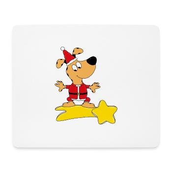 WEIHNACHTEN - HUND - STERNSCHNUPPE - KIND - BABY - Mousepad (Querformat) - Weiß - Vorne