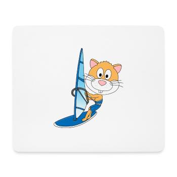 WINDSURFER - WASSERSPORT - HAMSTER - KIND - BABY - Mousepad (Querformat) - Weiß - Vorne