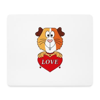 LIEBE - MEERSCHWEINCHEN - TIER - KIND - BABY - Mousepad (Querformat) - Weiß - Vorne