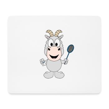 FEDERBALL - ZIEGE - BADMINTON - TIER - KIND - BABY - Mousepad (Querformat) - Weiß - Vorne