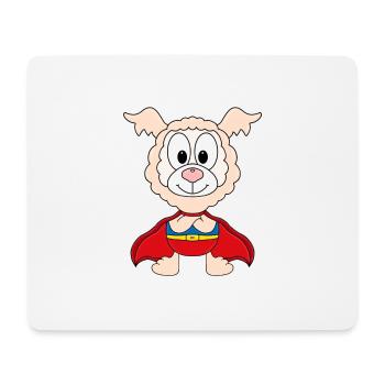 ALPAKA - LAMA - SUPERHELD - TIER - KIND - BABY - Mousepad (Querformat) - Weiß - Vorne
