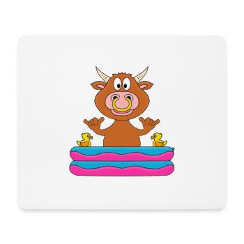 STIER - BULLE - POOL - PLANSCHBECKEN - SHAKA - Mousepad (Querformat) - Weiß - Vorne