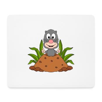 MAULWURF - MAULWURFSHÜGEL - TIERISCH - TIER - Mousepad (Querformat) - Weiß - Vorne
