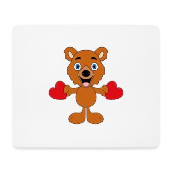 TEDDYBÄR - BÄR - TEDDY - HERZEN - LIEBE - LOVE - Mousepad (Querformat) - Weiß - Vorne