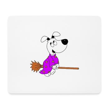 HALLOWEEN - HUND - HEXE - TIER - KIND - BABY - Mousepad (Querformat) - Weiß - Vorne
