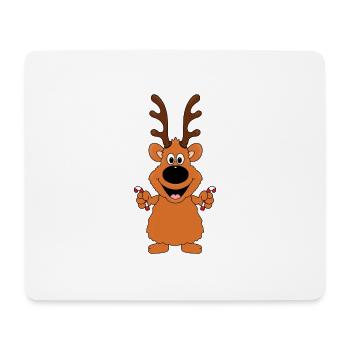ZUCKERSTANGEN - WEIHNACHTEN - REH - RENTIER - TIER - Mousepad (Querformat) - Weiß - Vorne