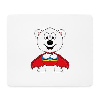 SUPERHELD - EISBÄR - KIND - BABY - TIER - HELD - Mousepad (Querformat) - Weiß - Vorne