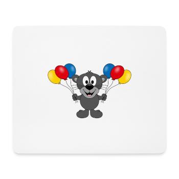 LUFTBALLONS - TIER - PANTHER - KIND - BABY - Mousepad (Querformat) - Weiß - Vorne